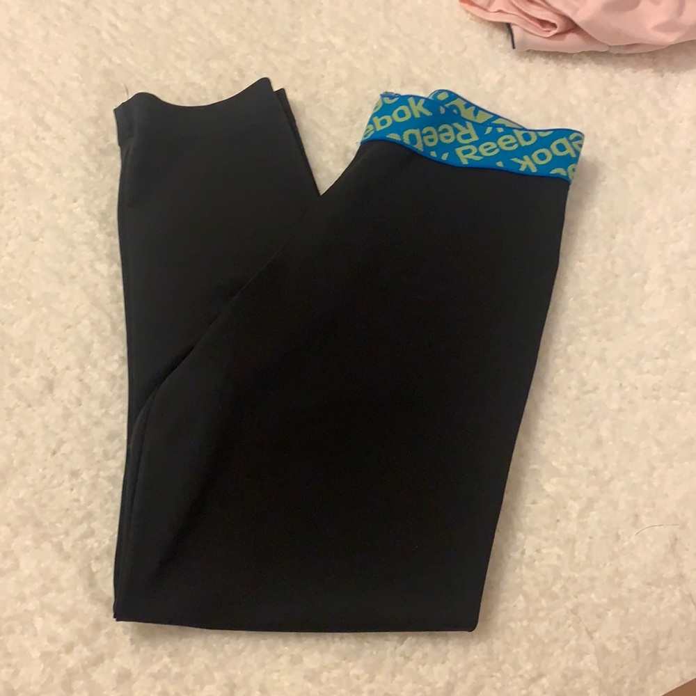 Black Reebok leggings, Capri length